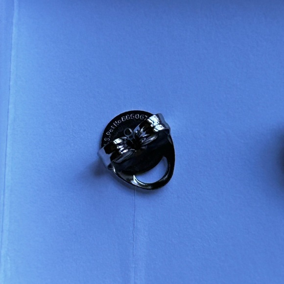 Honora Light blue pearl studs in silver setting - Picture 4 of 5